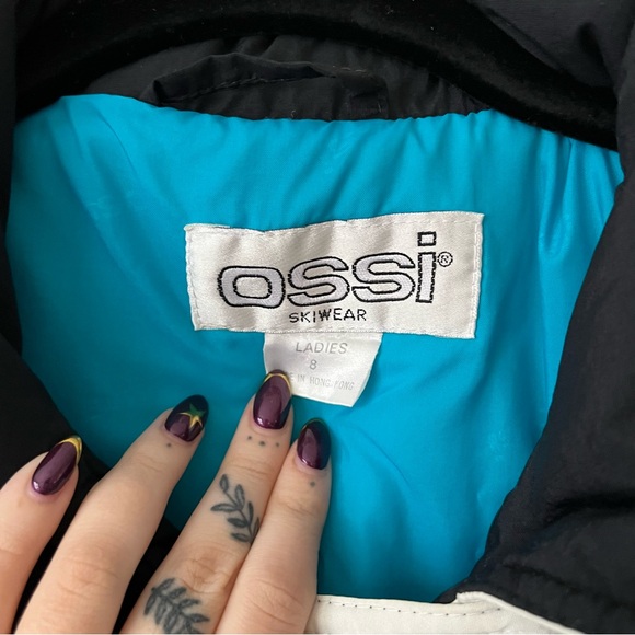 OSSI Vintage 1980s/1990s Skiwear Snowsuit/Jumpsuit Women Size 8 - Picture 9 of 9